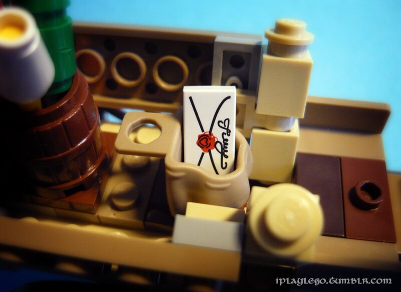 Lego model with card
