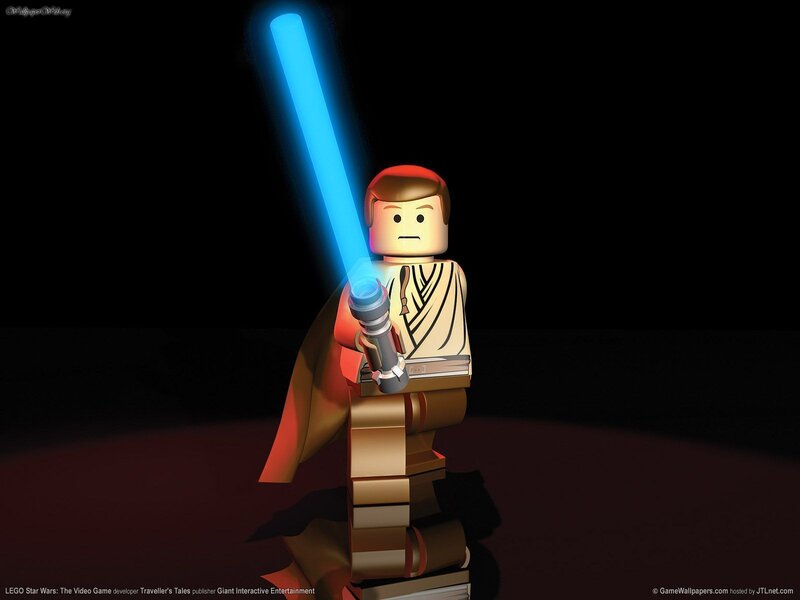 Lego Obi-Wan Kenobi with lightsaber