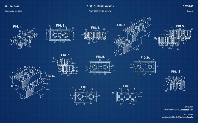Lego Patent Drawing