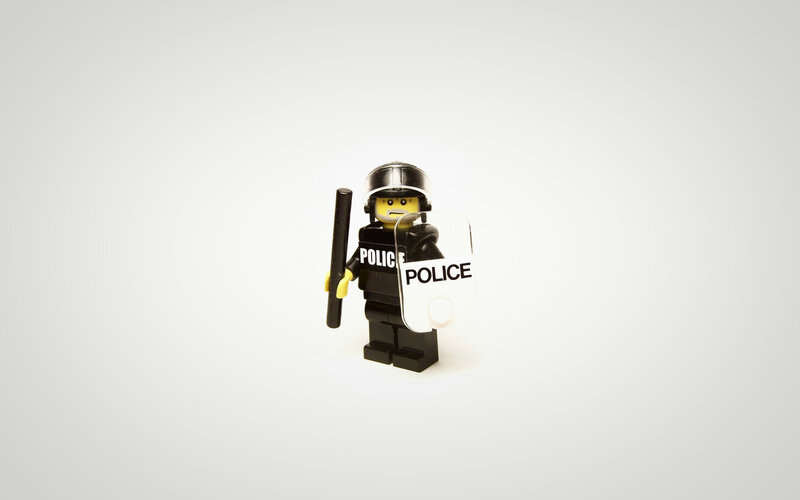 Lego police officer minifigure