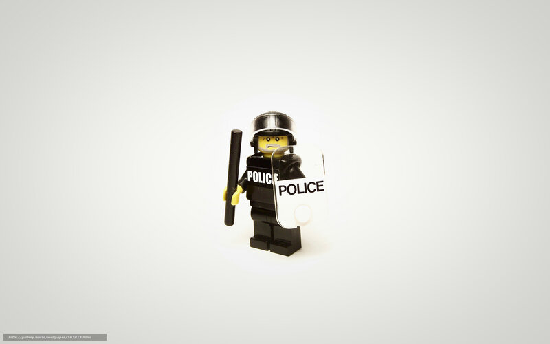 Lego police officer minifigure
