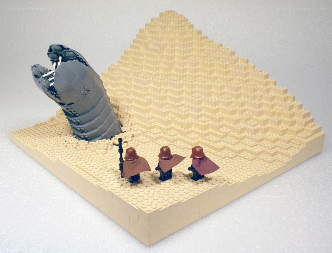 Lego pyramid with snake