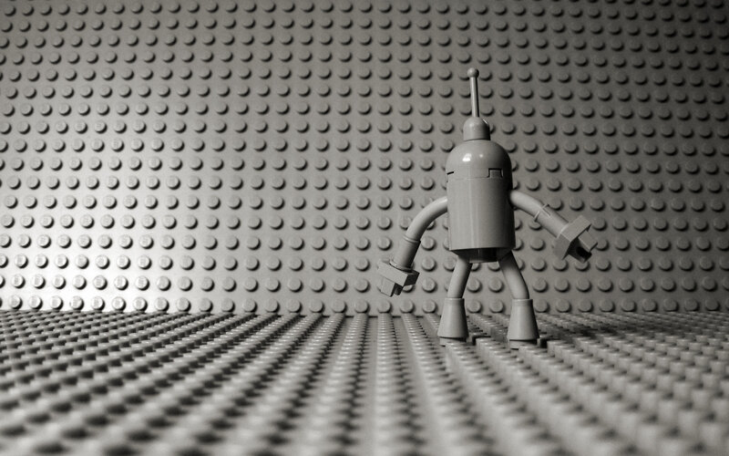 Lego Robot Figure — Gray