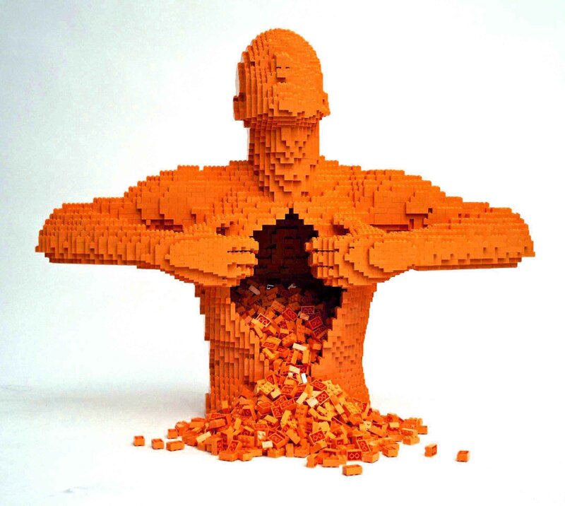 Lego sculpture of a man
