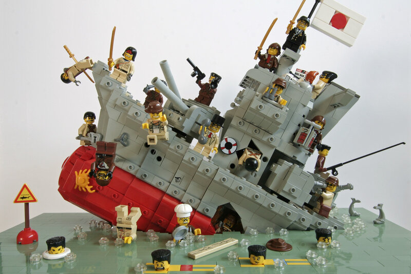 Lego shipwreck scene