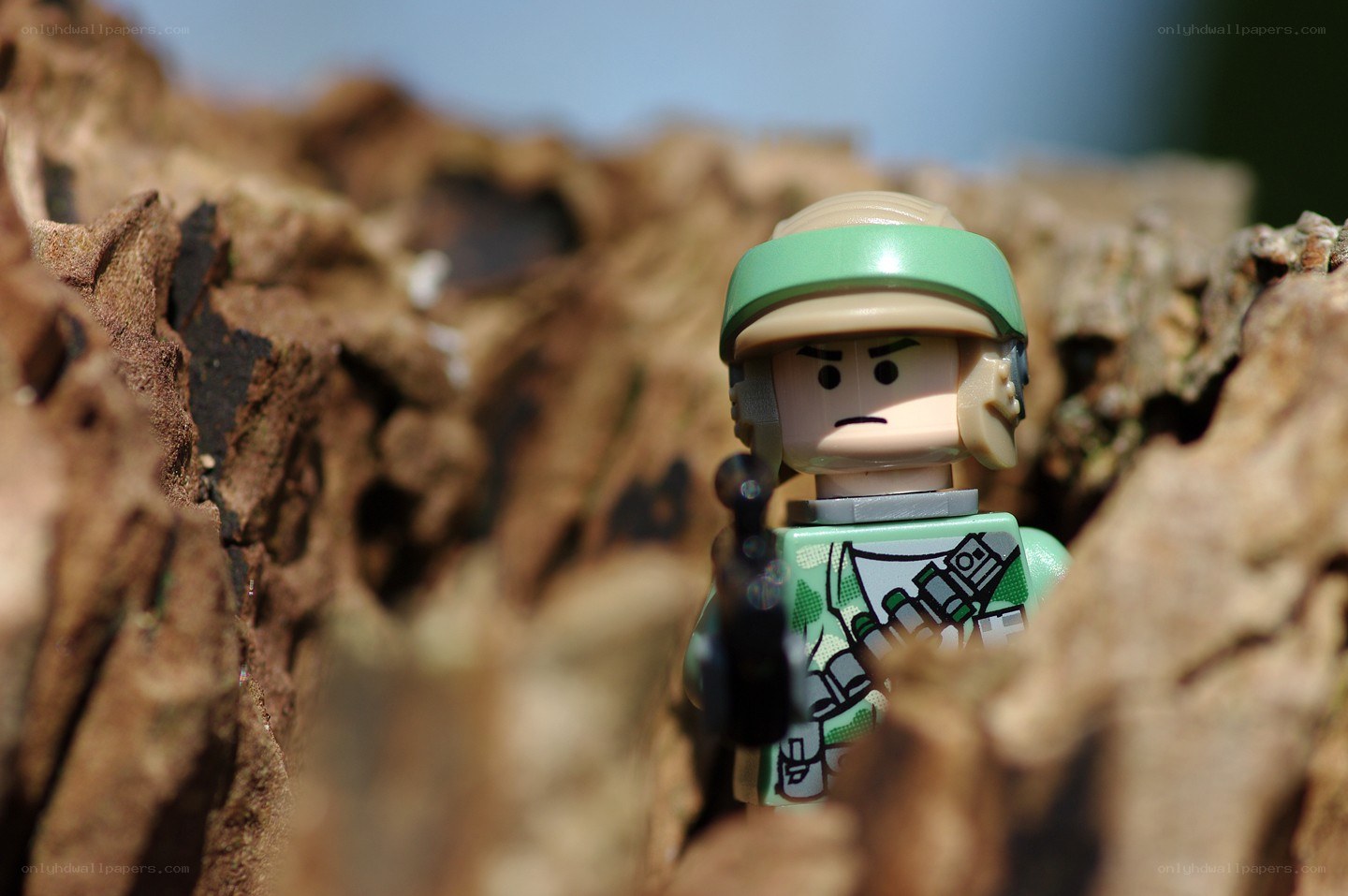 Lego soldier in camouflage