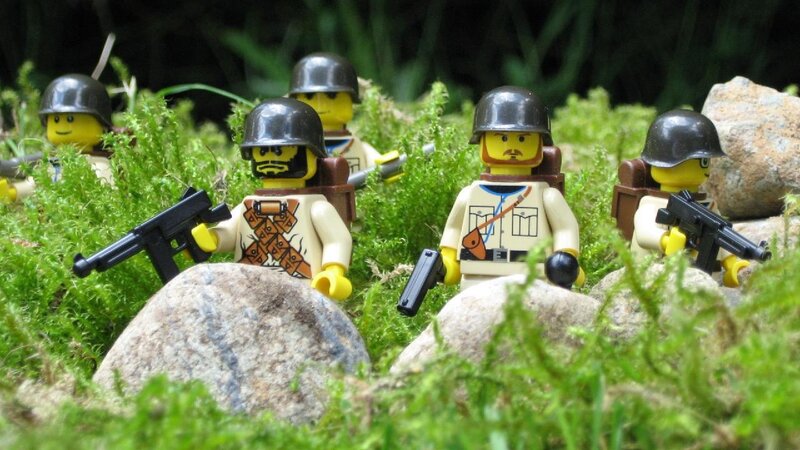 Lego soldiers in combat