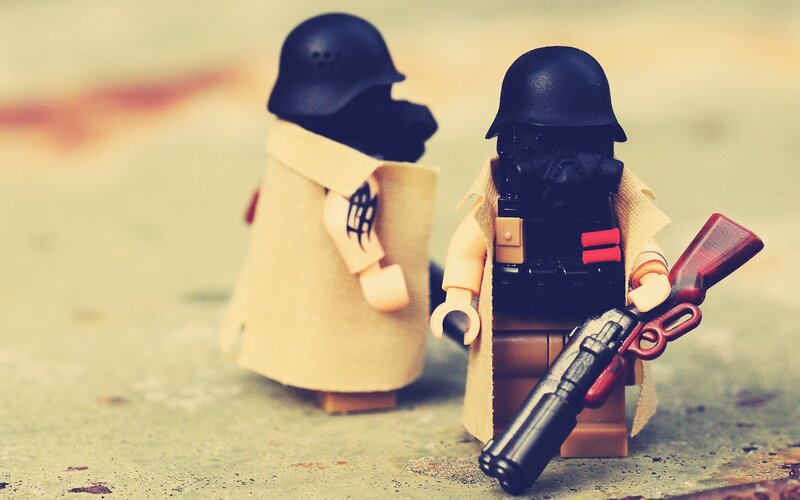 Lego soldiers in trench coats