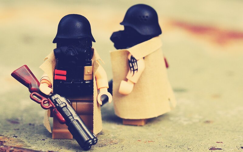 Lego soldiers in trench coats