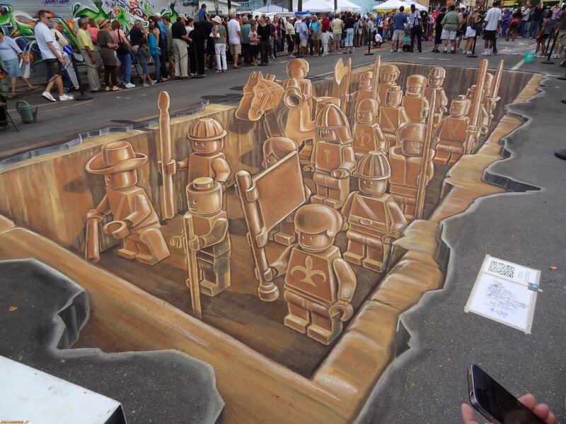 Lego Soldiers in Trench