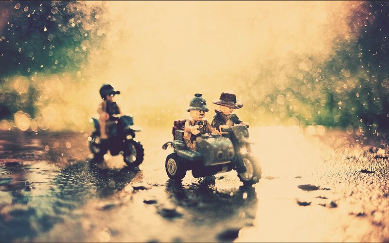 Lego Soldiers on Motorcycles