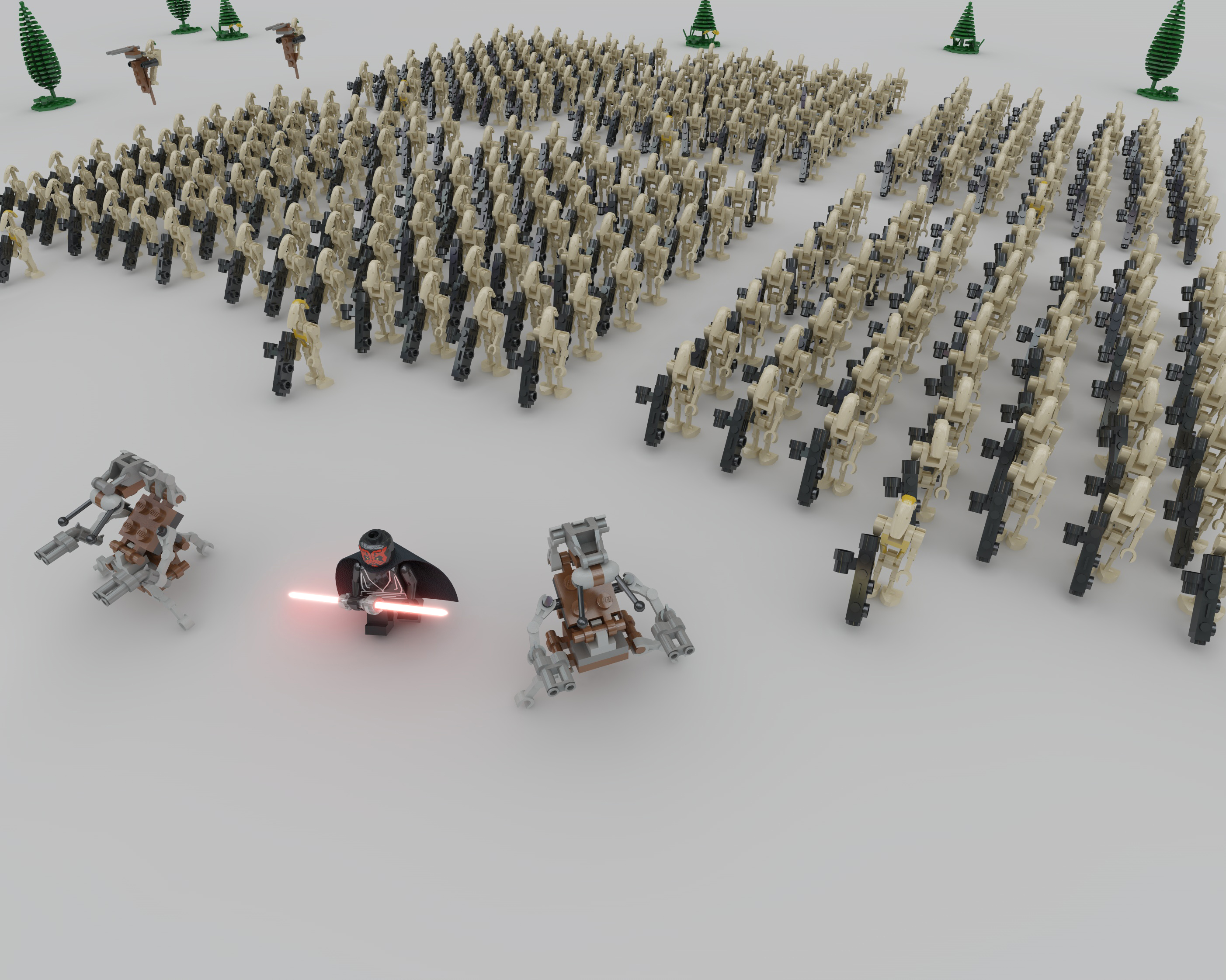 Lego Star Wars battle scene