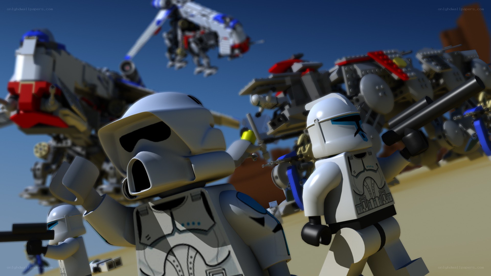 Lego Star Wars battle scene