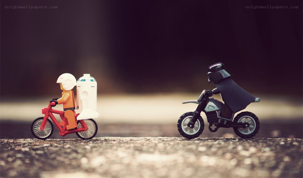 Lego Star Wars bike scene