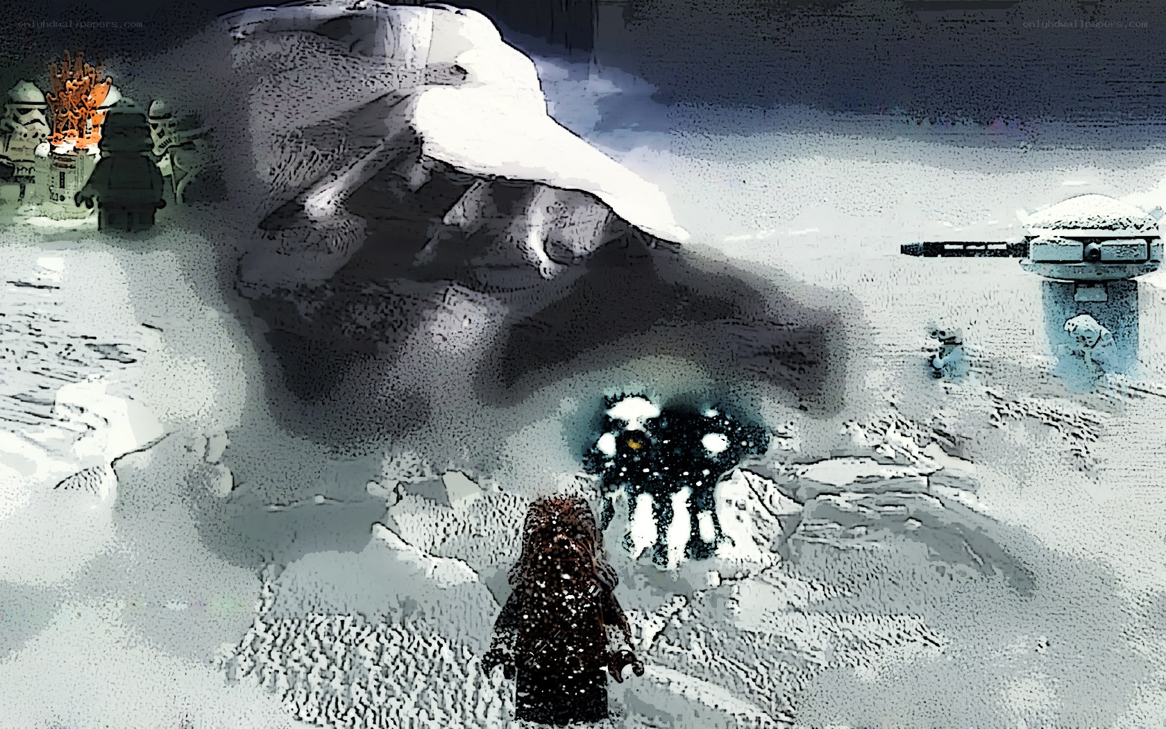 Lego Star Wars snow scene