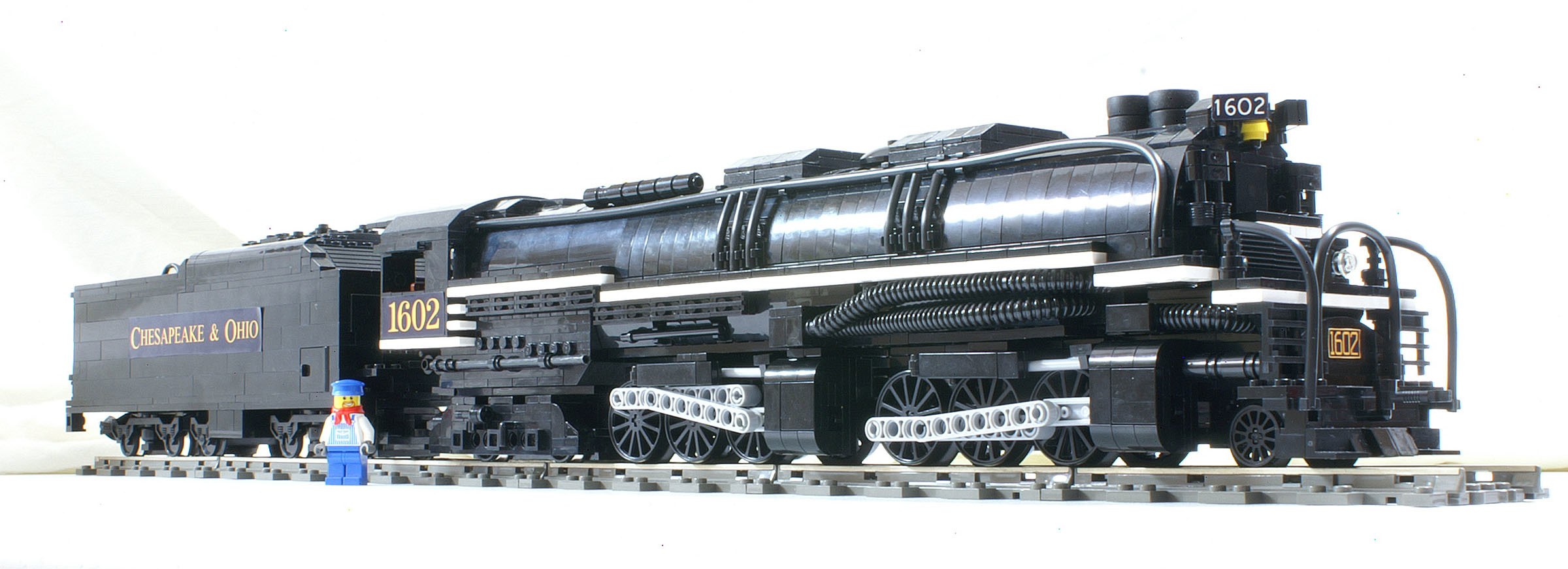 Lego steam locomotive model