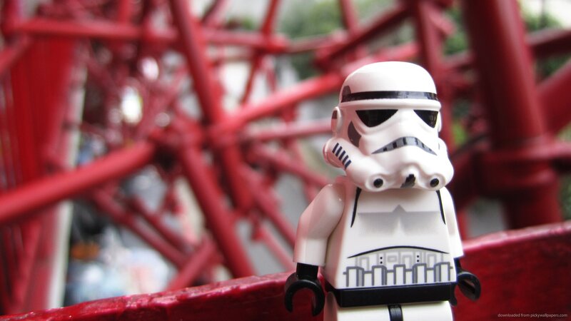 Lego Stormtrooper Figure — White, Neutral, Photograph
