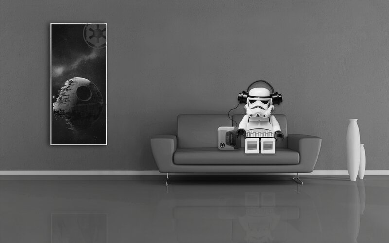 Lego Stormtrooper on Couch