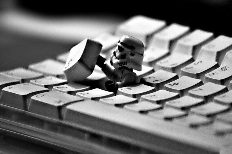 Lego Stormtrooper on Keyboard — Black