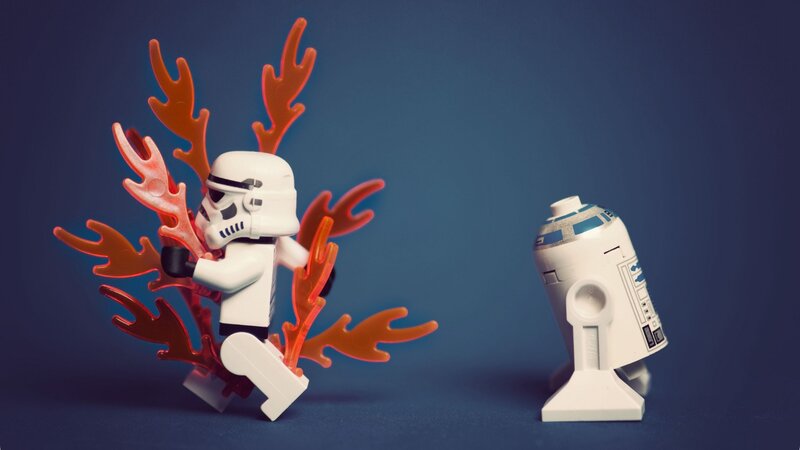 Lego stormtrooper with fire