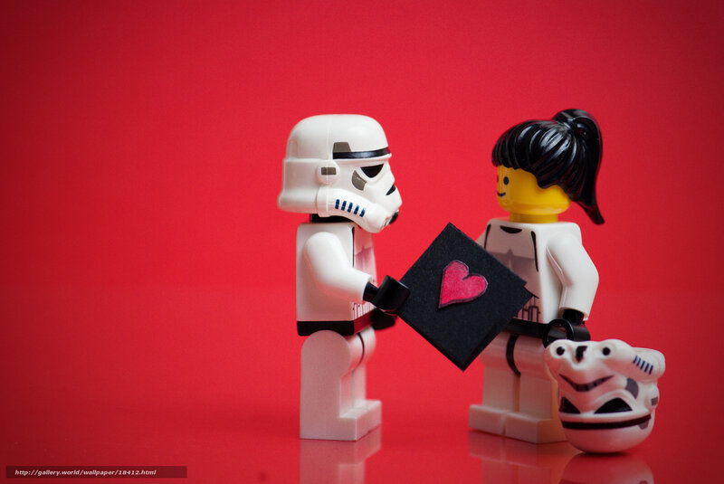 Lego stormtrooper with heart