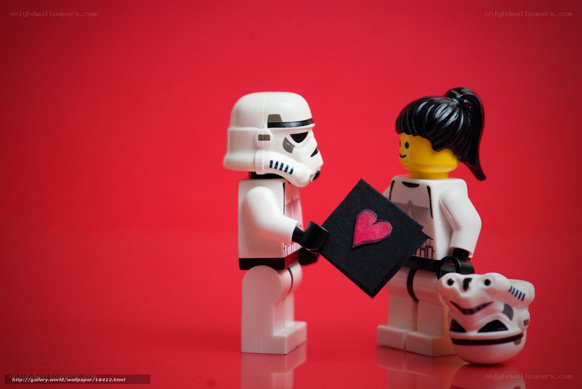 Lego stormtrooper with heart