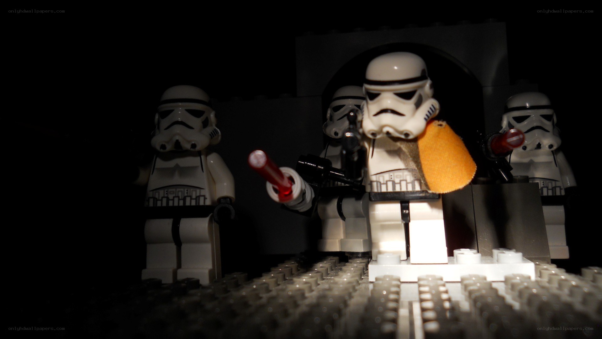 Lego stormtroopers in action