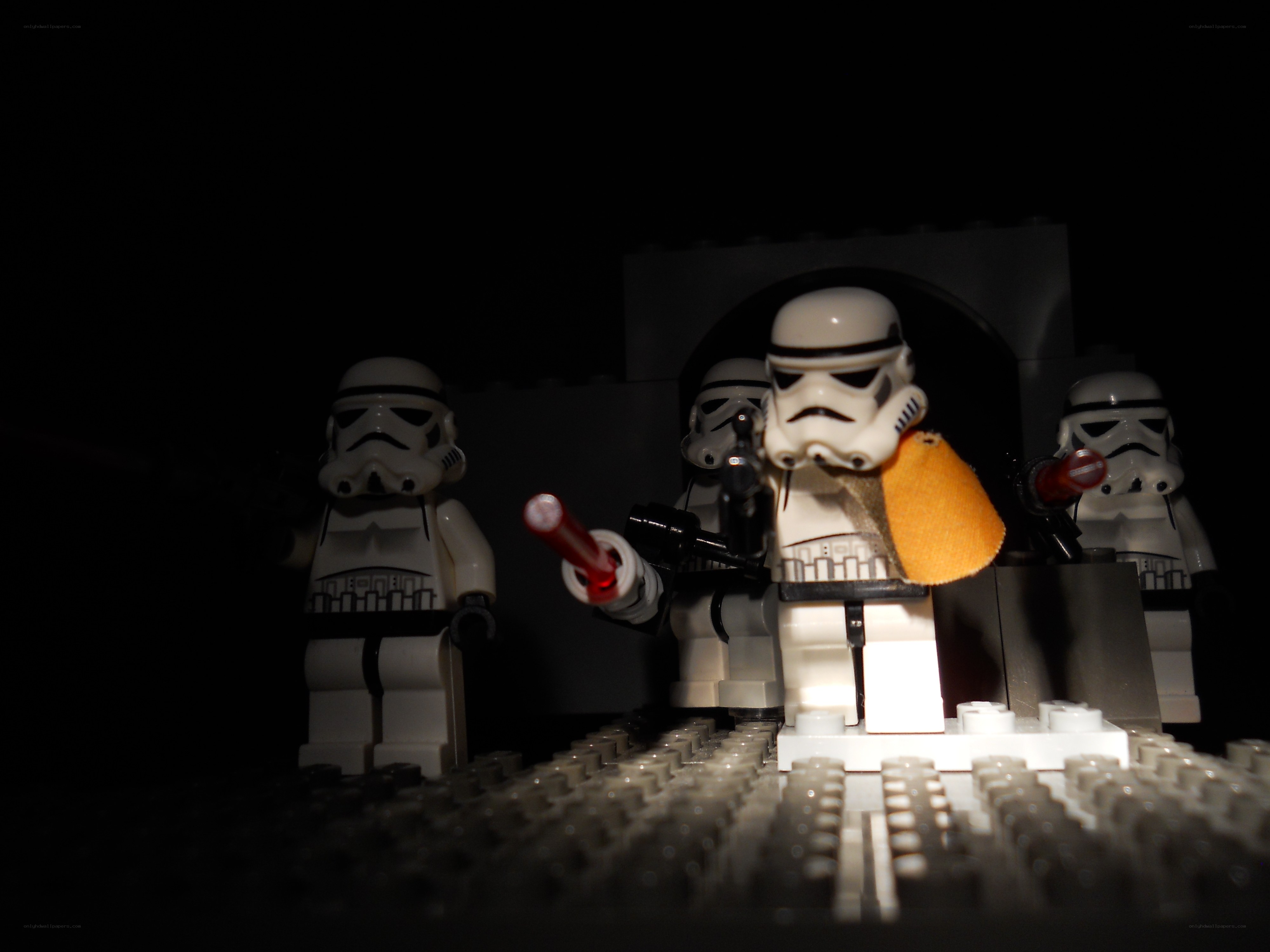 Lego stormtroopers in action