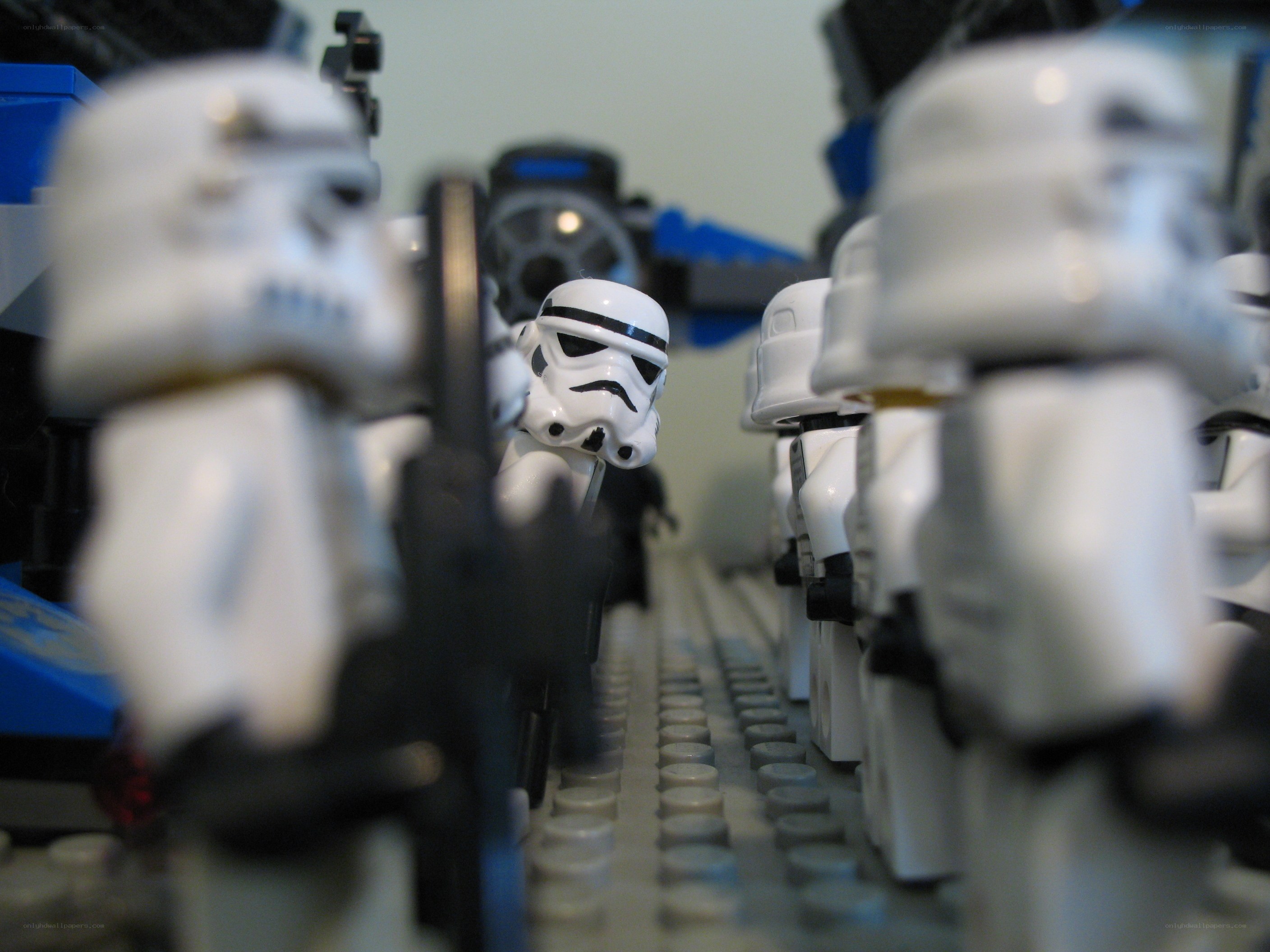Lego stormtroopers in formation