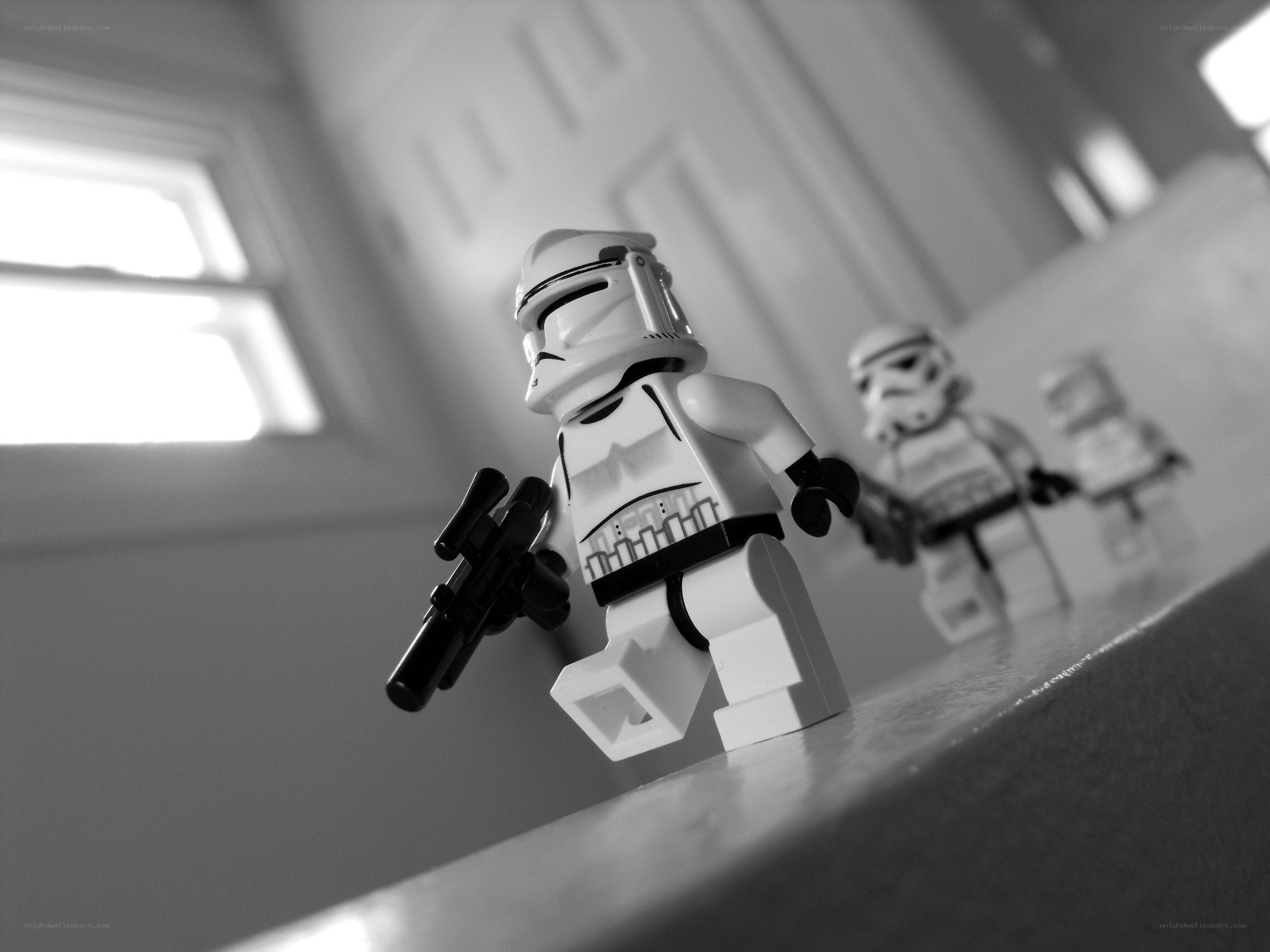 Lego stormtroopers in formation