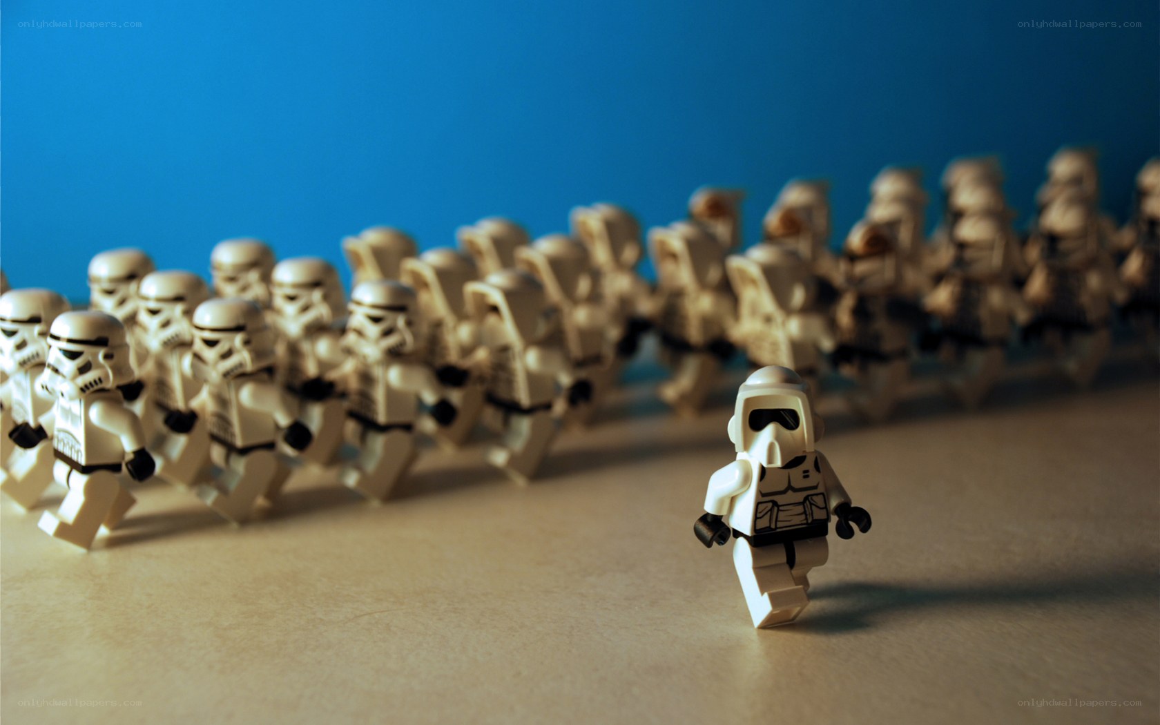 Lego stormtroopers marching