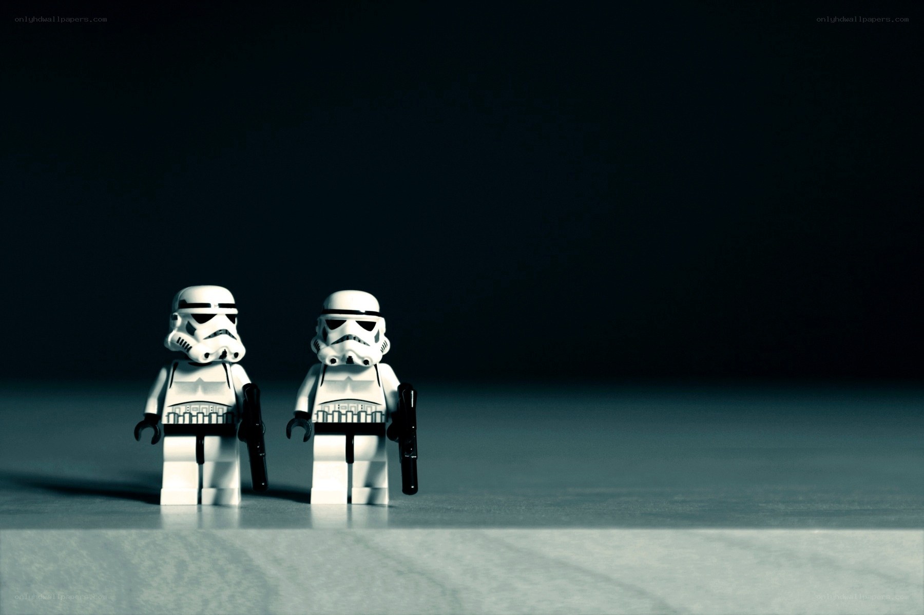 Lego stormtroopers standing