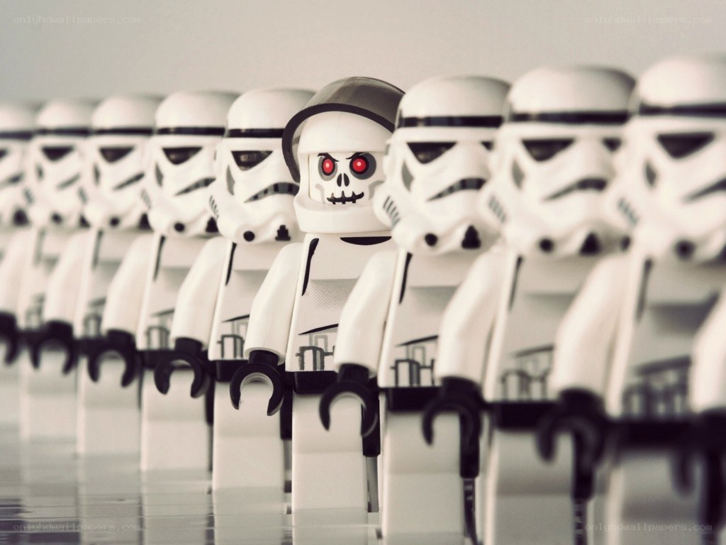 Lego stormtroopers with skull minifigure