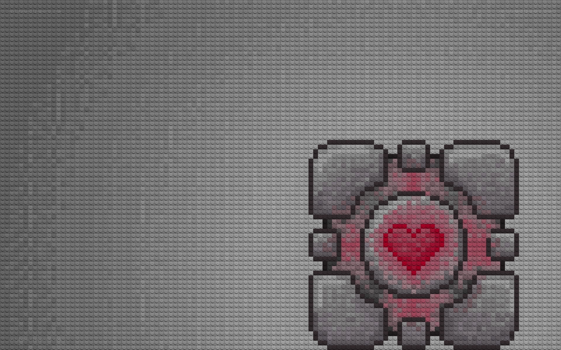 Lego-style heart symbol