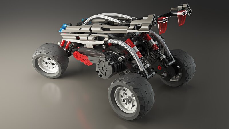 Lego-style off-road vehicle