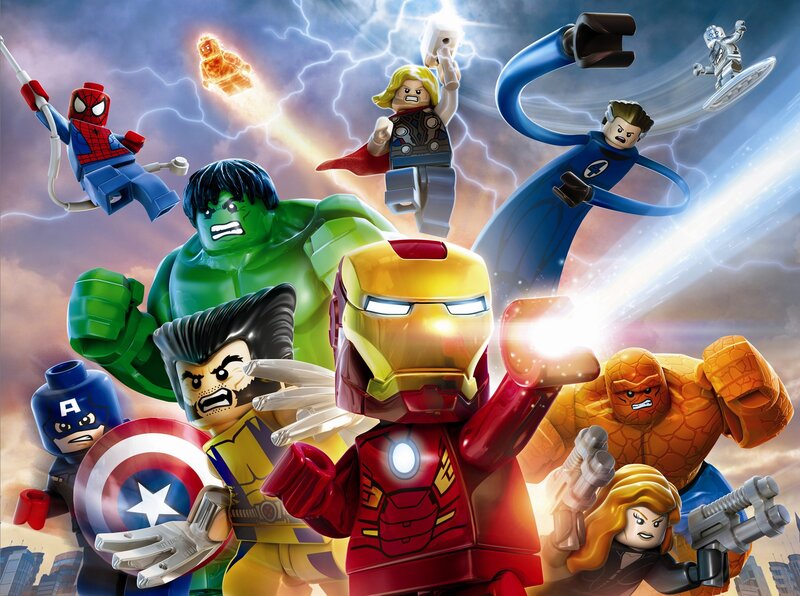 Lego Superheroes in Action