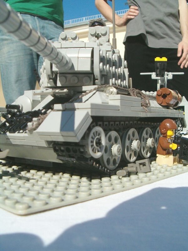 Lego tank model display