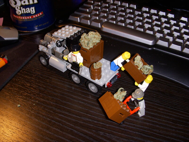 Lego truck with marijuana
