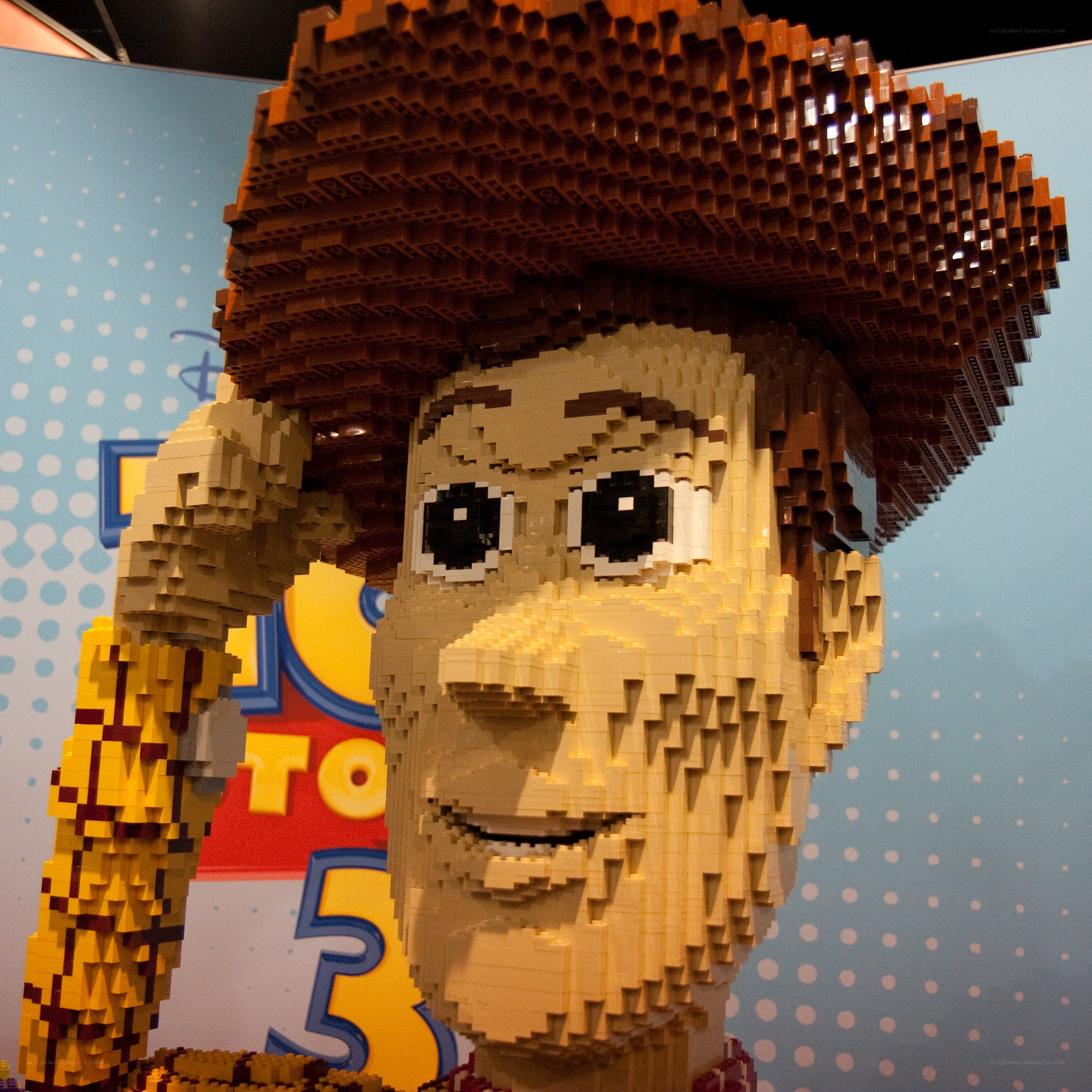 Lego Woody head sculpture