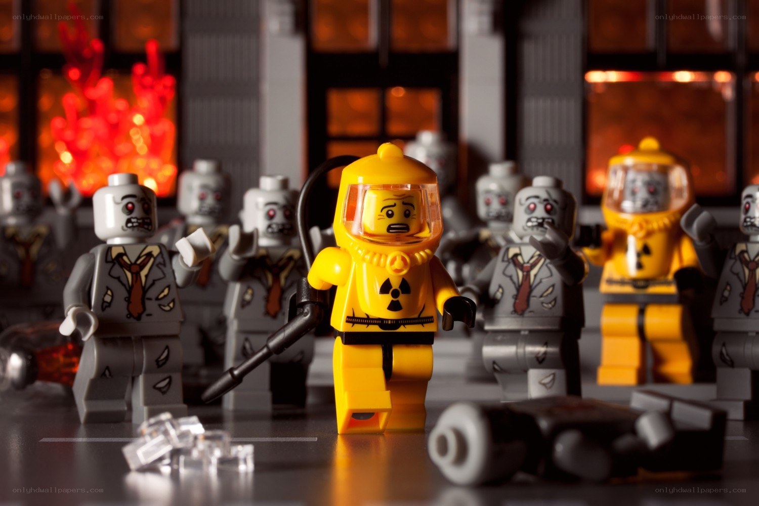 Lego zombie apocalypse scene