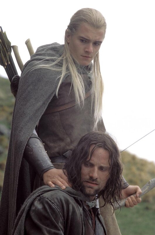 Legolas and Aragorn in battle