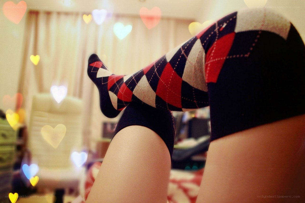 legs in argyle socks