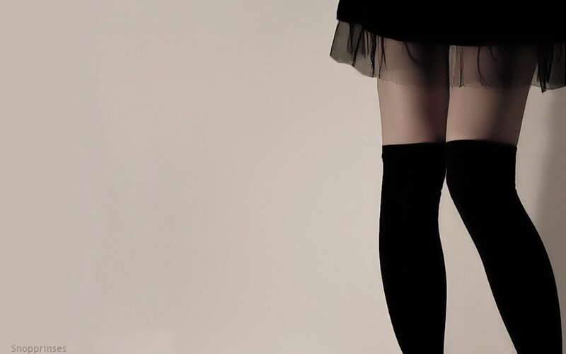 legs in black stockings