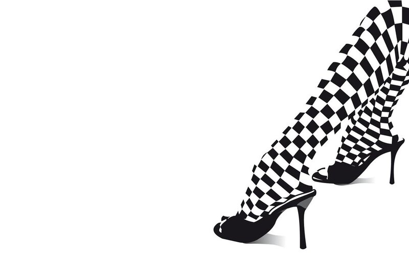 Legs in Checkered Tights