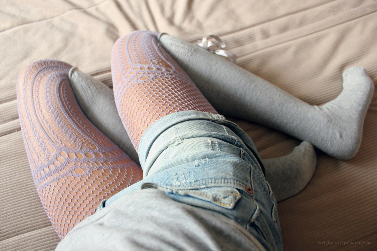 legs in different socks