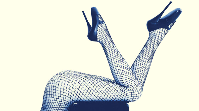 legs in fishnet stockings