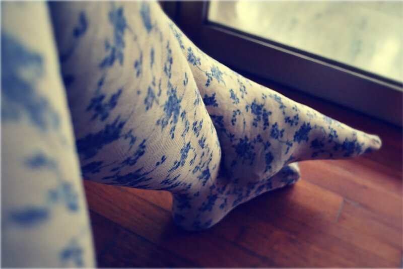 Legs in Floral Tights