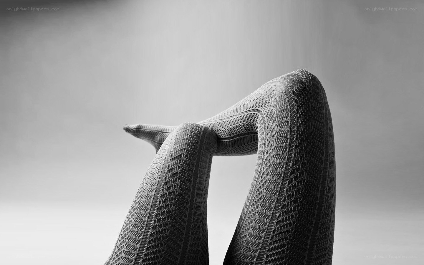 Legs in patterned tights