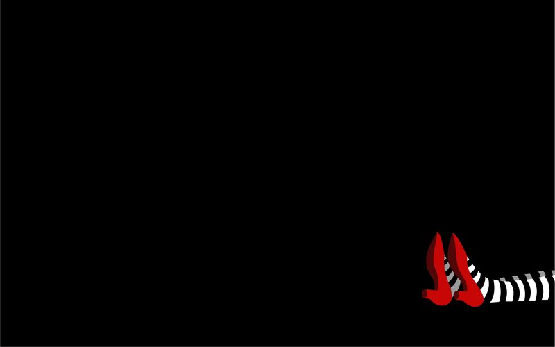 Legs in Red Shoes — Black
