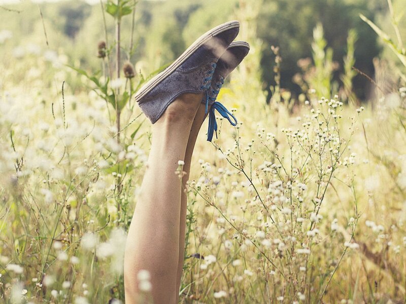 Legs in Sneakers — Green